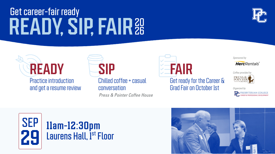 Ready, Sip, Fair graphic