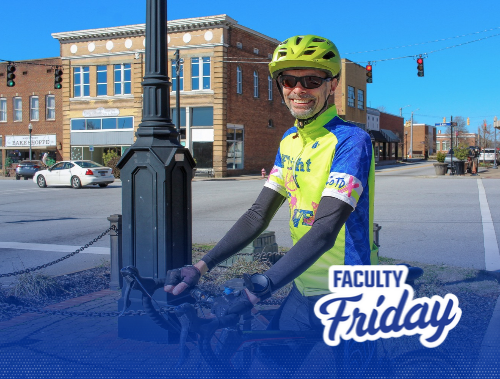 PC English professor Dr. Justin Brent for Faculty Friday feature.