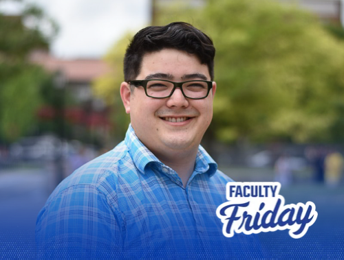 Chemistry professor Dr. Caleb Tatebe for Faculty Friday.